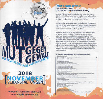 Flyer Mut gegen Gewalt